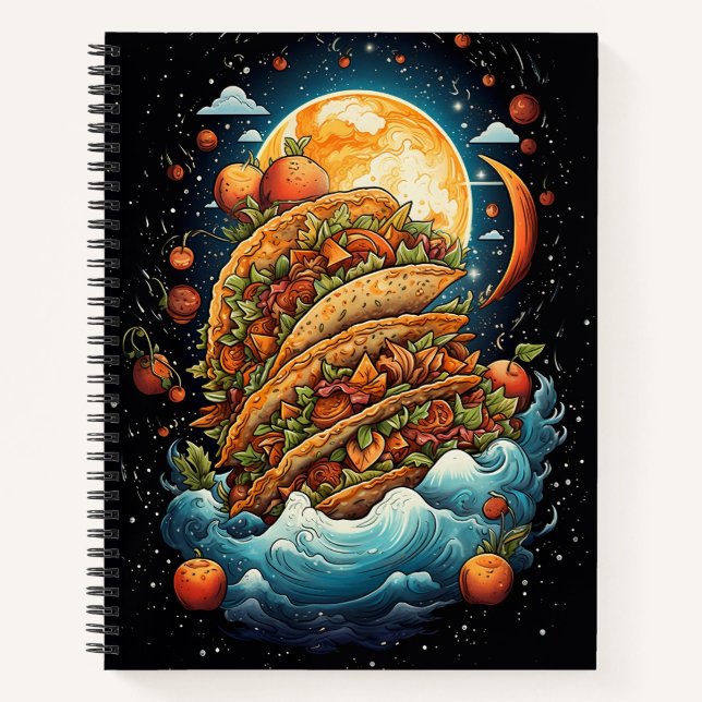 Space-Tacos, lecker! Notizbuch (Vorderseite)