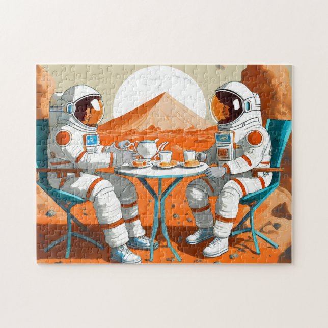 Space Tee Party kühl und schön Jigsaw Puzzle (Horizontal)