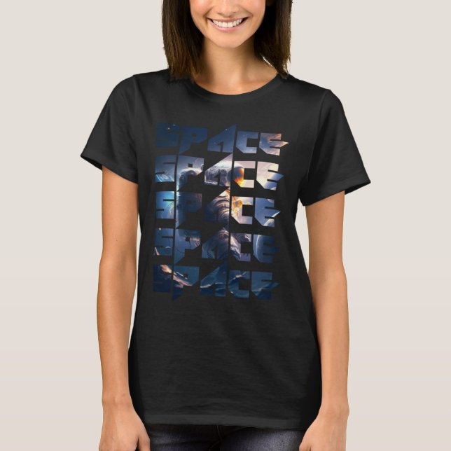 Space Text Solar System Galactic Astro Space Enthu T-Shirt (Vorderseite)