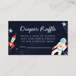 Space Theme Baby Showdusche Windeln Raffle Ticket Begleitkarte