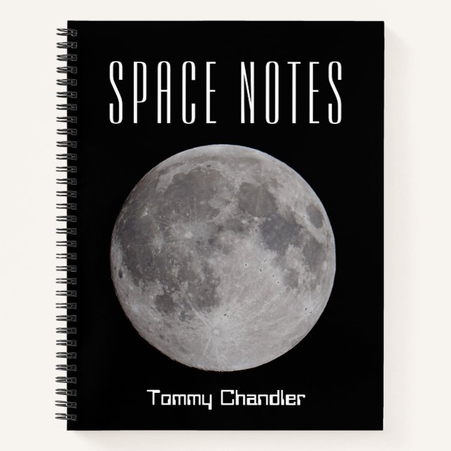 Space Theme Personalisiert Astronomer's Notebook Notizbuch (Vorderseite)