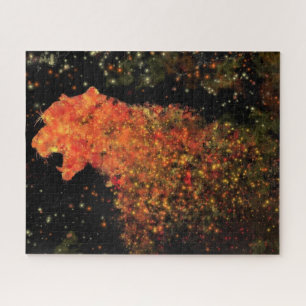 Space Tiger Puzzle - Malerei