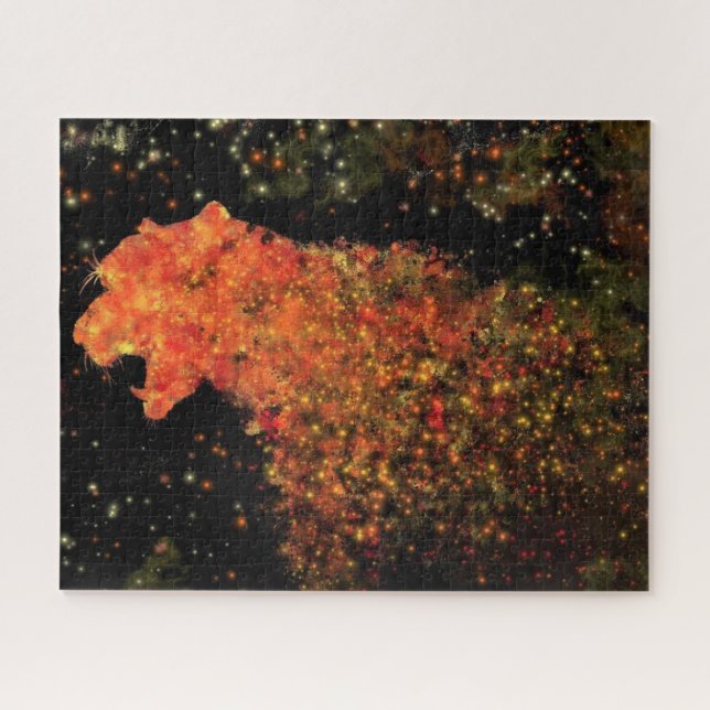 Space Tiger Puzzle - Malerei (Horizontal)