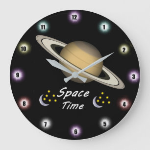 Space Time Clock Große Wanduhr