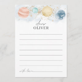 Space Time Kapsel Karten Boy Planets Birthday