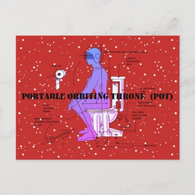 SPACE TOILET von Jetpackcorps Postkarte (Vorderseite)