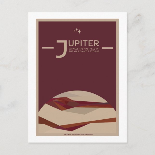 Space Travel Postcard - Jupiter Postkarte (Vorderseite)