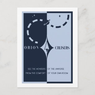 Space Travel Postcard - Orion Cruisers Postkarte