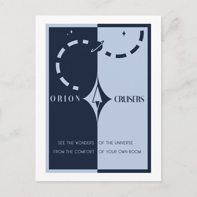 Space Travel Postcard - Orion Cruisers Postkarte (Vorderseite)