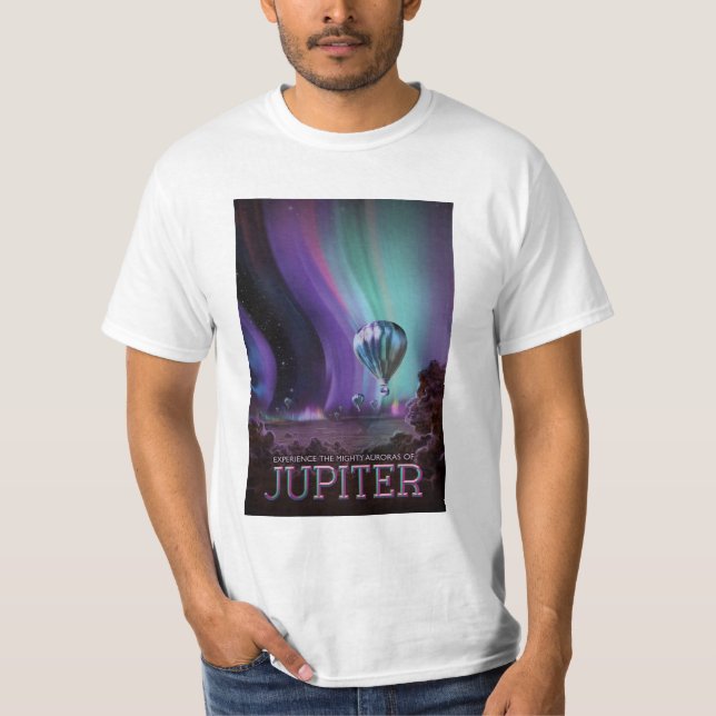 Space Travel Poster Jupiter T-Shirt (Vorderseite)