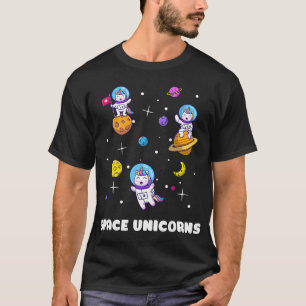 Space Unicorns Astronautin Funny Astronomie liebt T-Shirt