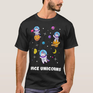 Space Unicorns Astronautin Funny Astronomie liebt  T-Shirt