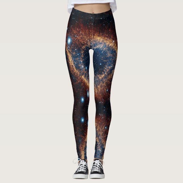 Space Universe Helix Nebula - Power Yoga Leggings (Vorderseite)