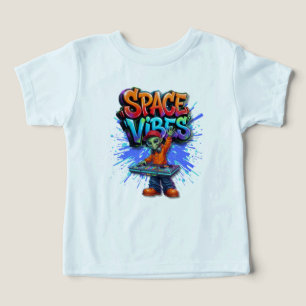 Space Vibes Alien DJ Music Streetwear Design