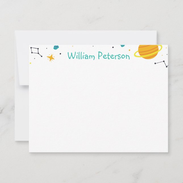 Space Vielen Dank Mitteilungskarte (Vorderseite)