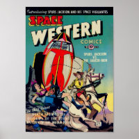 "Space Western" aus dem Golden Age Comic Kunst
