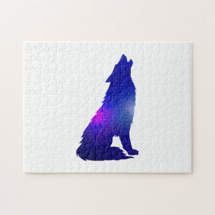 Space Wolf heulend - Hintergrundfarbe wählen Puzzle