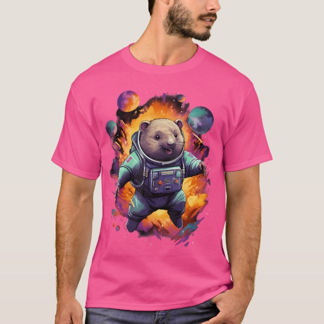 Space Wombat Astronaut T-Shirt (Vorderseite)