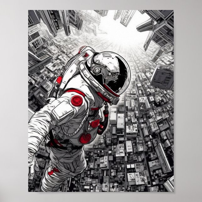 Space World Aerial Shot - Shohei Otomo Style Poste Poster