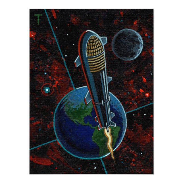 Space X Starship Fotodruck (Vorne)