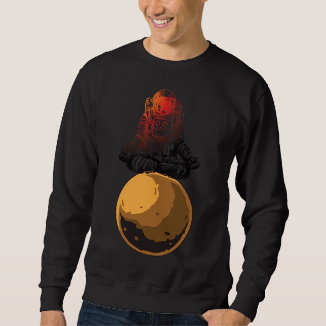 Space Yoga Astronaut Yoga Sweatshirt (Vorderseite)