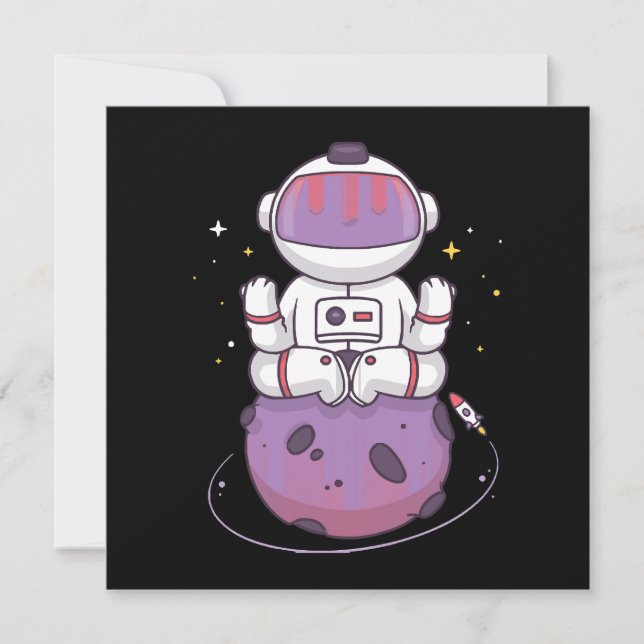 Space Yoga Einladung (Vorderseite)