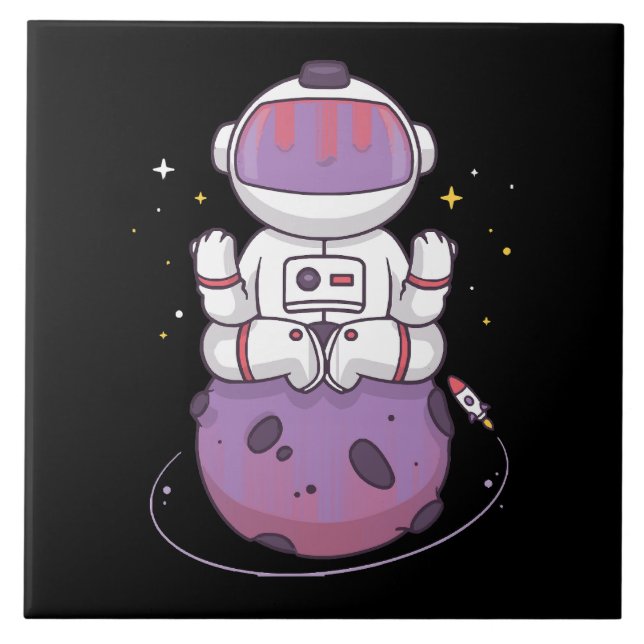 Space Yoga Fliese (Vorderseite)
