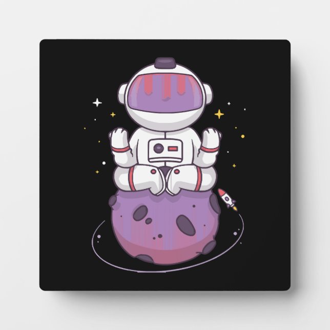 Space Yoga Fotoplatte (Vorderseite)
