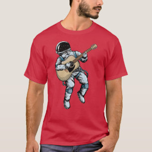 Spaceman Acoustic Gitarre Astronaut Folk Guit T-Shirt