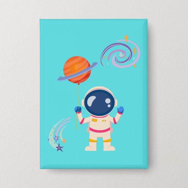 Spaceman Cartoon Abenteuer. Button (Vorderseite)