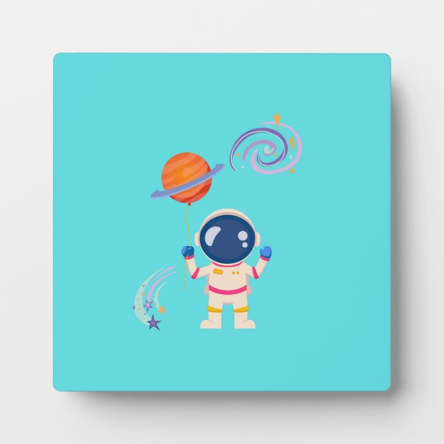 Spaceman Cartoon Abenteuer. Fotoplatte (Vorderseite)