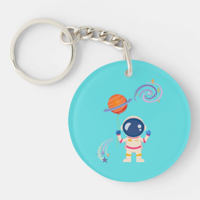 Spaceman Cartoon Abenteuer. Schlüsselanhänger (Vorderseite)