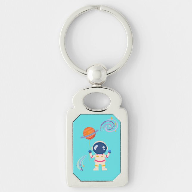 Spaceman Cartoon Abenteuer. Schlüsselanhänger (Vorderseite)