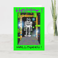 SPACEMAN RoBoT HALLOWEEN CARD