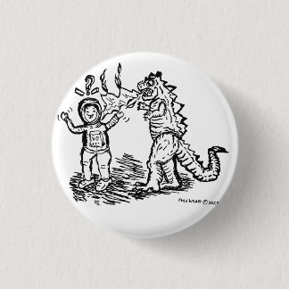 Spaceman versus Dinosaurier Button