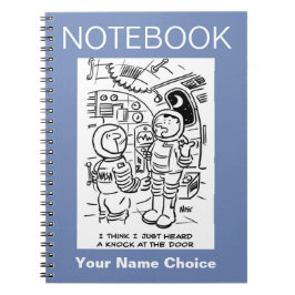 Spacemen im Raumschiff Hörklopfen Notizblock