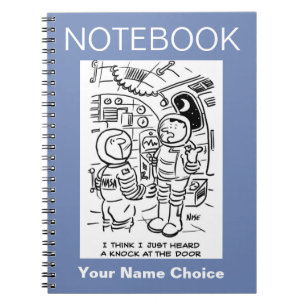 Spacemen im Raumschiff Hörklopfen Notizblock