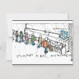 Spaceport KARL, das Konzept des Künstlers Postkarte