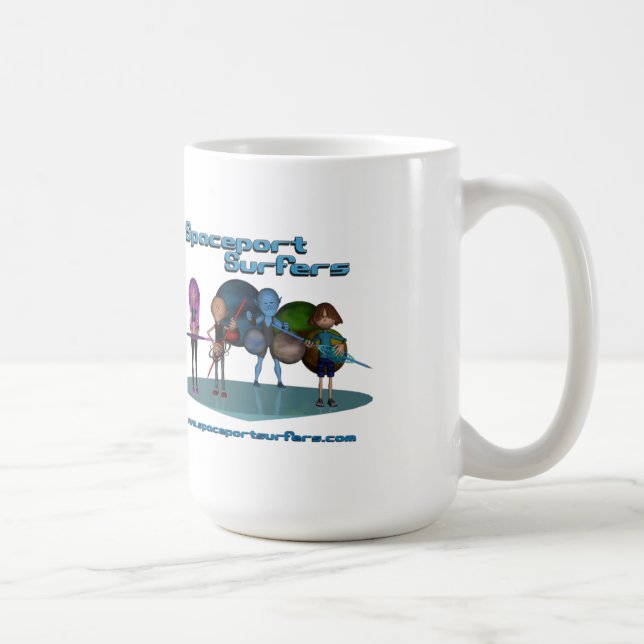 Spaceportsurfers-Tasse Kaffeetasse (Rechts)