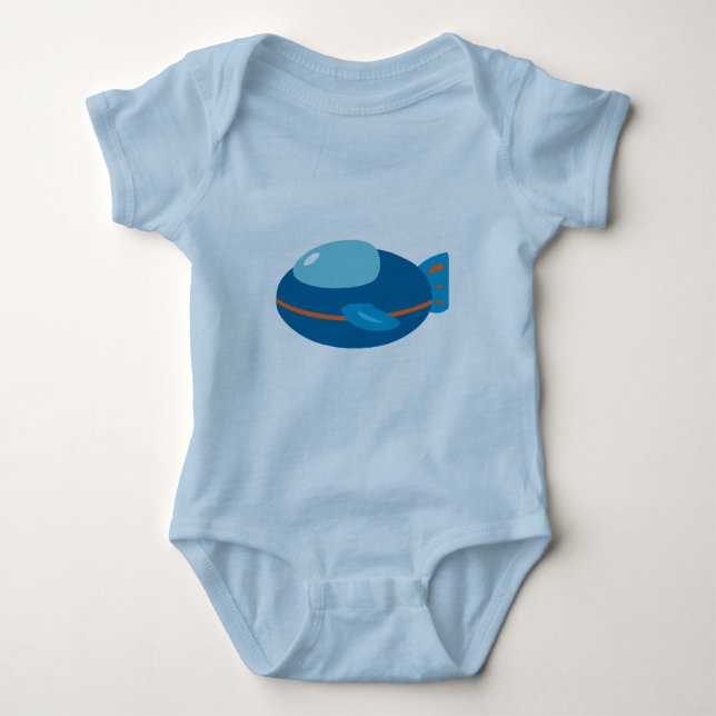 Spaceship Baby Clothes Strampler (Vorderseite)