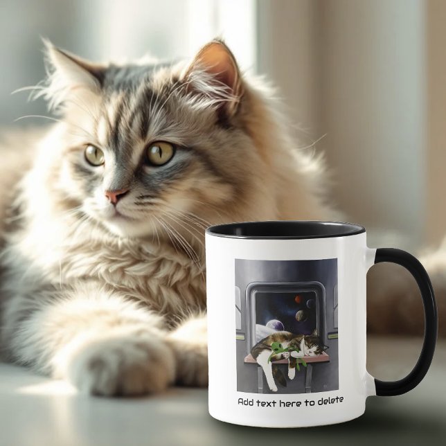 Spaceship Cat Sci-Fi Niedlich Tasse (Von Creator hochgeladen)
