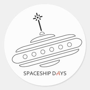 SPACESHIP DAYS Sticker