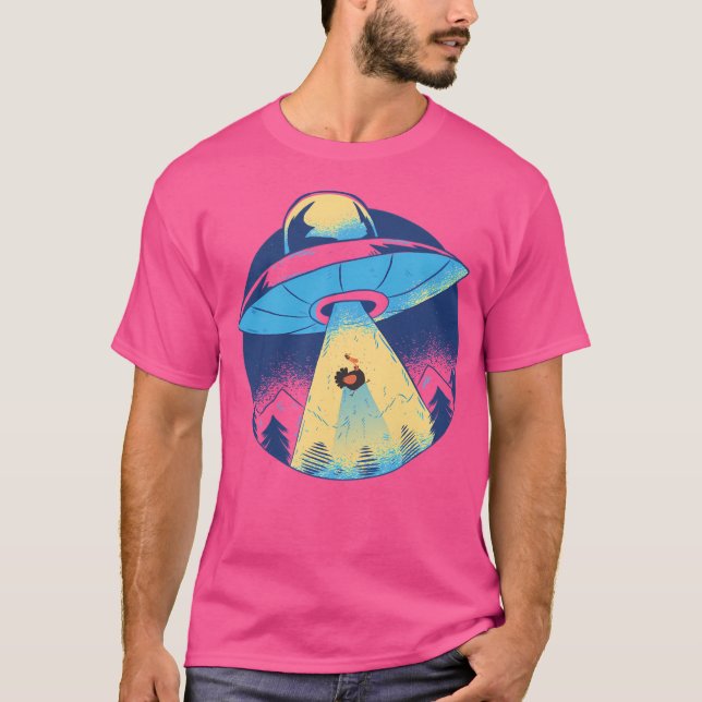 Spaceship Tractor Beam Turkey T-Shirt (Vorderseite)