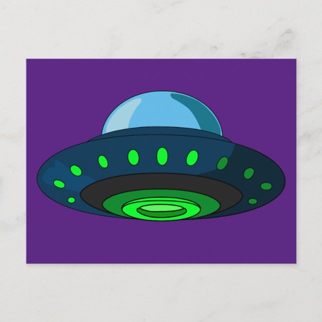SPACESHIP UFO ART Postkarten (Vorderseite)