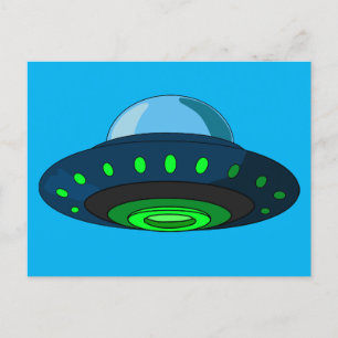 SPACESHIP UFO ART Postkarten