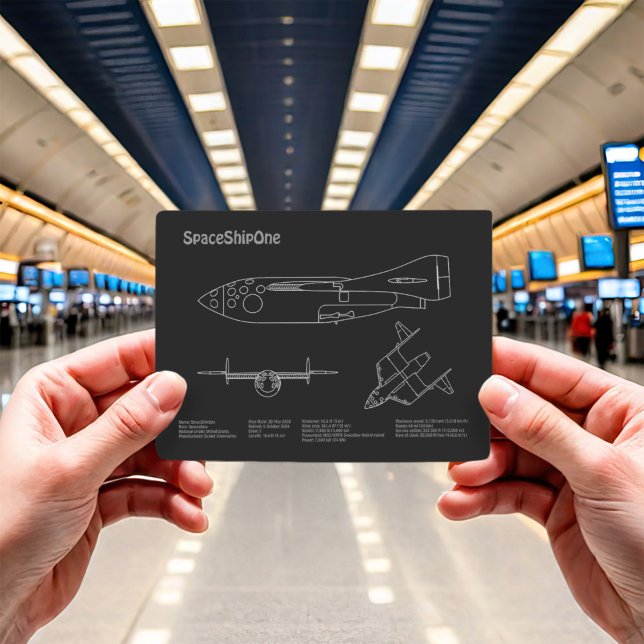 SpaceShipOne - Flugzeugkonzept Zeichnend Pläne PD Postkarte (Von Creator hochgeladen)