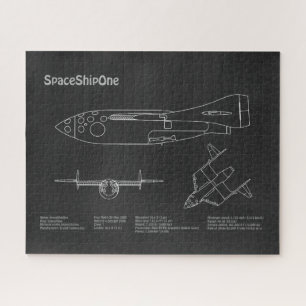 SpaceShipOne - Flugzeugkonzept Zeichnend Pläne PD Puzzle
