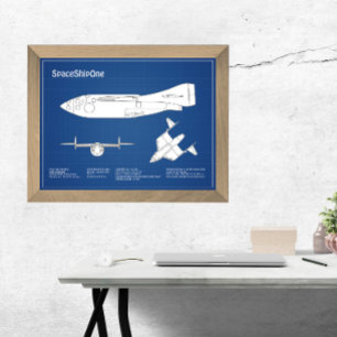 SpaceShipOne - Flugzeugkonzepte ABD Fotodruck