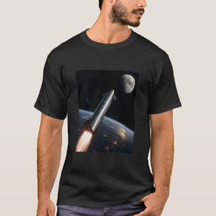 SpaceX Starship-Start Wiederverwendbare Rakete T-Shirt