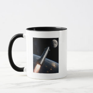 SpaceX Starship-Start   Wiederverwendbare Rakete Tasse